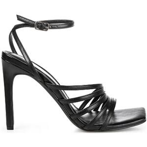 NEW Journee Collection Women's Louisse Square Toe‎ Strappy High Heels 11 Black